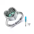 TOUPOP Sterling Silver Tree Of Life Urn Ring For Ashes Memorial Keepsake Jewelry-0-0