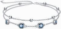 wholesale Sterling Silver Birthstone Anklet Bracelets for Women Gifts-12-Blue Topaz Bracelet 7\"-9\"