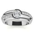 wholesale 925 Sterling Silver Moissanite Men s Wedding Band 1ct D VVS1 Round Cut-0-0