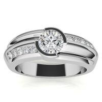 wholesale 925 Sterling Silver Moissanite Men s Wedding Band 1ct D VVS1 Round Cut-size 7