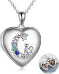 wholesale 925 Sterling Silver Tree of Life Oval Lockets with Abalone Shell Inlay Chain Necklaces for Women's Gift Set-0-1