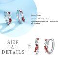 wholesale 925 Sterling Silver Cardinal Earrings Hypoallergenic Hoop Red Bird Gifts for Women-0-6