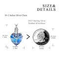 wholesale 925 Sterling Silver Blue Crystal Tree of Life Urn Keepsake Locket Necklace for Ashes s-0-4