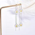 wholesale 925 Sterling Silver Daisy Flower Drop Earrings for Women Girls -0-1