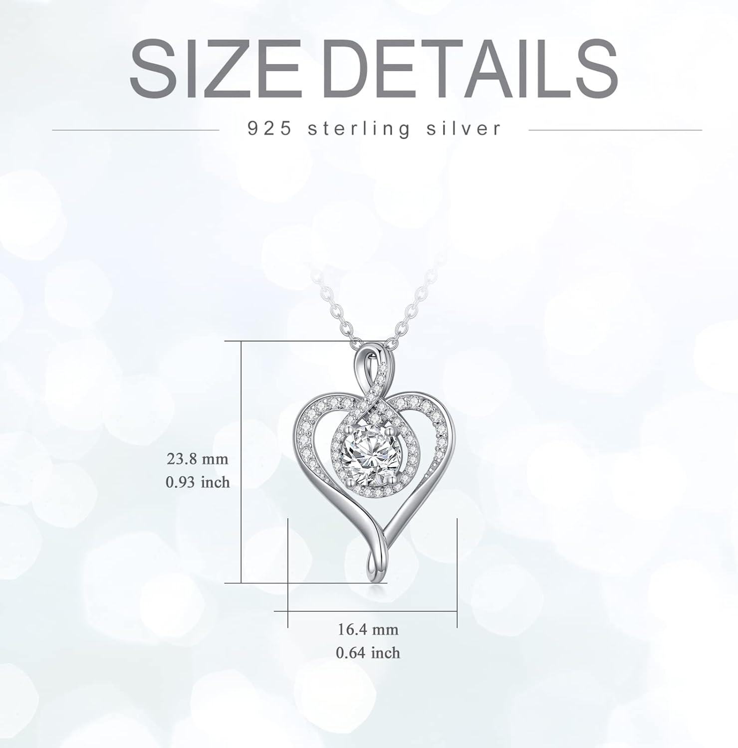 18K Gold Plated Sterling Silver Moissanite Heart Necklace for Women-0-2