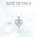 wholesale 925 Sterling Silver 925 with Rose Gold Accents and Cubic Zirconia Pendant Necklaces for Women - Elegant  Set-0-1