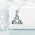 wholesale 925 Sterling Silver Moonstone Triquetra Pendant Necklaces for Women Irish  Ideas-0-2