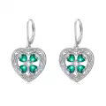 TOUPOP Sterling Silver Shamrock Earrings Irish Celtic Clover Jewelry For Women-0-0