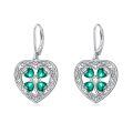 TOUPOP Sterling Silver Shamrock Earrings Irish Celtic Clover Jewelry For Women-0-0