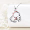 wholesale 925 Sterling Silver Baseball Bat and Ball Design Pendant Necklace with Inspirational Message Never Give Up Sporty Gift for Women-0-1