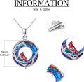 wholesale 925 Sterling Silver Cardinal Crystal Necklace - Memorial Gift for Women, 18+2 Chain, Hypoallergenic, Gift Box Included-0-4