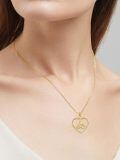 TOUPOP 14k Gold Crystal Y Lariat Necklace with Diamond Heart Celtic Knot-0-3