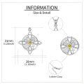 wholesale Sterling Silver Celtic Cross Witches Knot Pendant Necklace Amulet Gift-0-11