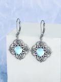 wholesale 925 Sterling Silver Moonstone Filigree Drop Earrings for Women-0-3