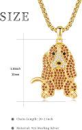 wholesale Gold 925 Sterling Silver Dachshund Pendant Necklace for Women - Cute Wiener Dog Charm s-0-5