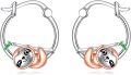 wholesale 925 Sterling Silver Sloth Hoop Earrings - Adorable Tiny  for Her-0-0