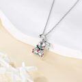 wholesale 925 Sterling Silver & Crystal Goth Bunny Voodoo Doll Pendant Necklace-0-1