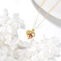 wholesale 14K Gold Ladybug Heart Sunflower Pendant Necklace for Women - Mothers Day Gift-0-5