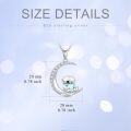 wholesale Sterling Silver Animal Birthstone Necklace Otter Axolotl Hippo Pendant Jewelry Gift for Women-0-2