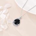 wholesale Sterling Silver Black Onyx Labradorite Lapis Lazuli Jade Teardrop Necklace-0-6
