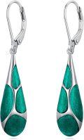 wholesale Teardrop Earrings For Women 925 Sterling Silver Enamel Dangle Earrings Jewelry Birthday Christmas Gifts For Her -0-0