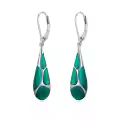 TOUPOP 925 Sterling Silver Enamel Teardrop Dangle Earrings Women Gifts-0-0