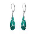 TOUPOP 925 Sterling Silver Enamel Teardrop Dangle Earrings Women Gifts-0-0