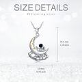 wholesale 925 Sterling Silver Crescent Moon with Astronaut and Stars Pendant Necklace for Women & Men-0-5