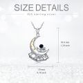 wholesale 925 Sterling Silver Astronaut Moon Boat Cloud Pendant Necklace With Two Tone Gold Stars-0-5