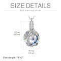 wholesale 925 Sterling Silver Tree Of Life Evil Eye Rainbow Crystal Oil Diffuser Pendant Necklace-0-11