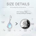 wholesale 925 Sterling Silver Butterfly Moonstone Teardrop Leverback Earrings-0-3