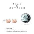 wholesale 925 Sterling Silver Cat Meow Rose Gold Plated Stud Earrings-0-3