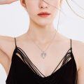 wholesale 925 Sterling Silver Heart-shaped Pendant With Scrollwork Design-0-1