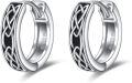 wholesale 925 Sterling Silver Celtic Knot Huggie Hoop Earrings for Men & Women - Unique Gift Idea-0-0