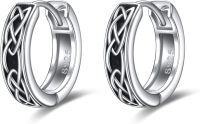 wholesale 925 Sterling Silver Celtic Knot Huggie Hoop Earrings for Men & Women - Unique Gift Idea-8-Celttic Chunky Hoops