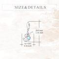 wholesale 925 Sterling Silver Elephant Heart Moonstone Drop Earrings for Women-0-4