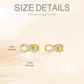 wholesale 14k Yellow Gold Infinity Moissanite Stud Earrings For Women-0-2