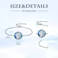 TOUPOP Sterling Silver Blue Crystal Evil Eye Hamsa Tree Of Life Bracelet-0-5