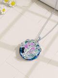 wholesale TOUPOP Tree Of Life Necklaces For Women Family Tree October Birthstone Ncklace S925 Sterling Silver Tourmaline Jewelry Birthday Gifts For Women Girlfriend Wife Her -0-1