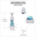 wholesale 925 Sterling Silver Abalone Shell Lighthouse Pendant Necklace  for Women Girlfriends Lover-0-4