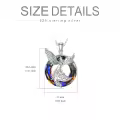 TOUPOP 925 Sterling Silver Crystal Nirvana Of Phoenix Pendant Necklace-0-2