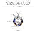 TOUPOP 925 Sterling Silver Crystal Nirvana Of Phoenix Pendant Necklace-0-2