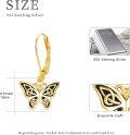 wholesale 925 Sterling Silver Celtic Knot Butterfly Leverback Dangle Drop Earrings s for Women Girl 3cm Long-0-2