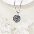 wholesale 925 Sterling Silver Memento Mori Skull Pendant Necklace for Men Gothic s-0-2