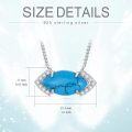 wholesale Sterling Silver Turquoise Pendant Necklace, Lucky Stone for Honor Beauty Harvest, Dainty Gift for Party Wedding Birthday-0-4