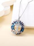 wholesale TOUPOP Tree Of Life Necklace For Women 925 Sterling Silver Family Tree Pendant Necklace With Crystal Jewelry For Mom Grandma Christmas Birthday Gifts -0-1