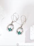 wholesale 925 Sterling Silver Celtic Knot & Clovers Drop Dangle Leverback Earrings Irish s for Her-0-2