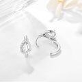 wholesale 925 Sterling Silver Birthstone Pear Teardrop Huggie Hoop Earrings for Women-0-1