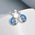 TOUPOP Sterling Silver Opal Wolf Earrings Moon Stud Jewelry Gifts for Women-0-3