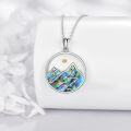 wholesale 925 Sterling Silver Mountain Scene Abalone Shell Faith Pendant Christian -0-2